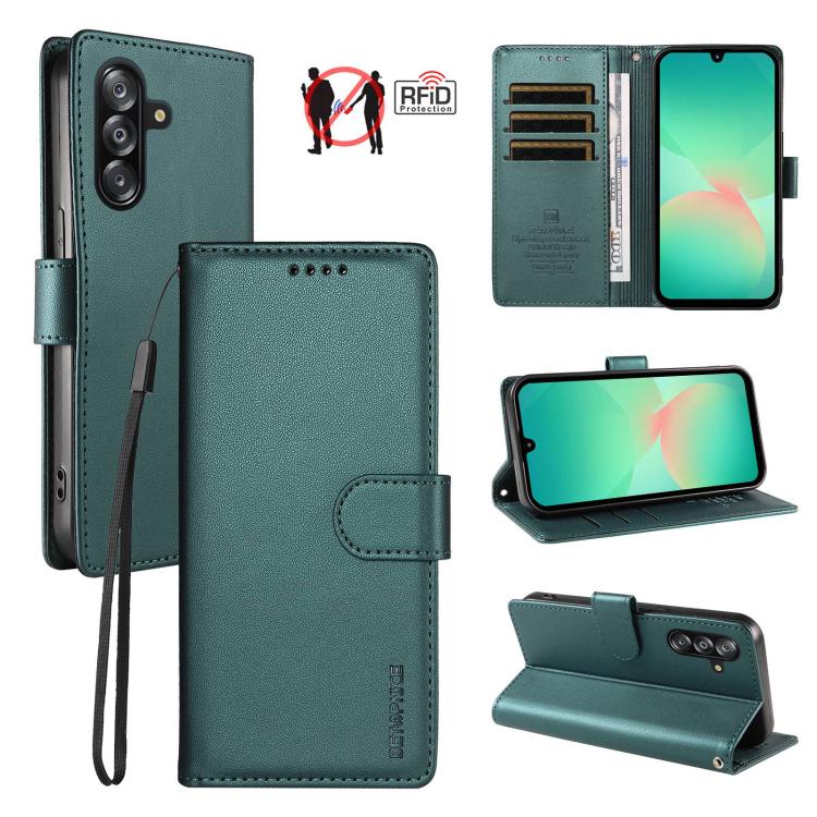Custodia per telefono BETOPNICE in ecopelle vegana perlata con protezione RFID e cinturino., For Galaxy A57 5G, For Galaxy A37 5G / A36 5G, For Galaxy A27 5G, For Galaxy A16 / A26 5G / A17
