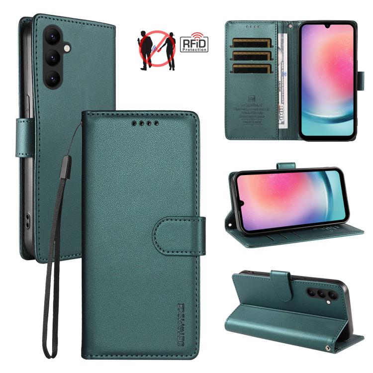 Custodia per telefono BETOPNICE in ecopelle vegana perlata con protezione RFID e cinturino., For Galaxy A15, For Galaxy A25 5G, For Galaxy A24 4G, For Galaxy A04e 4G / F04