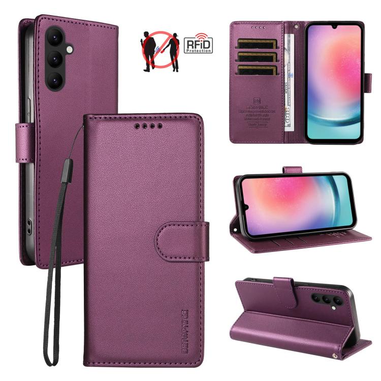 Custodia per telefono BETOPNICE in ecopelle vegana perlata con protezione RFID e cinturino., For Galaxy A15, For Galaxy A25 5G, For Galaxy A24 4G, For Galaxy A04e 4G / F04