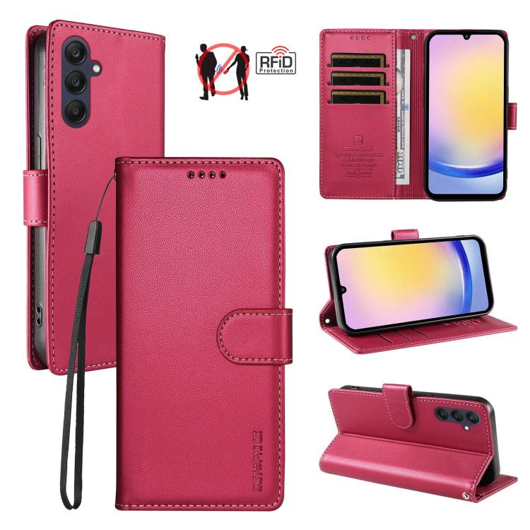 Custodia per telefono BETOPNICE in ecopelle vegana perlata con protezione RFID e cinturino., For Galaxy A15, For Galaxy A25 5G, For Galaxy A24 4G, For Galaxy A04e 4G / F04