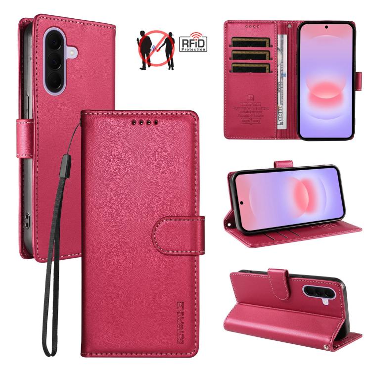 Custodia per telefono BETOPNICE in ecopelle vegana perlata con protezione RFID e cinturino., For Galaxy A57 5G, For Galaxy A37 5G / A36 5G, For Galaxy A27 5G, For Galaxy A16 / A26 5G / A17