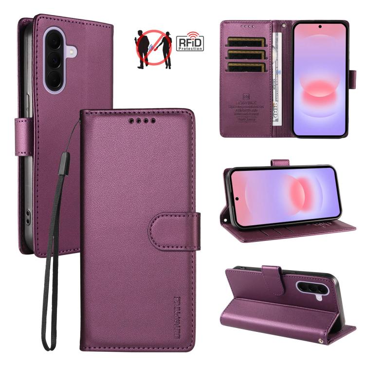 Custodia per telefono BETOPNICE in ecopelle vegana perlata con protezione RFID e cinturino., For Galaxy A57 5G, For Galaxy A37 5G / A36 5G, For Galaxy A27 5G, For Galaxy A16 / A26 5G / A17