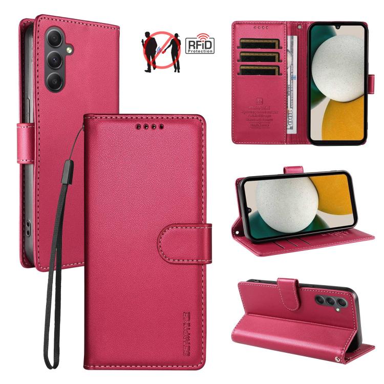 Custodia per telefono BETOPNICE in ecopelle vegana perlata con protezione RFID e cinturino., For Galaxy A14 4G / 5G, For Galaxy A34 5G, For Galaxy A54 5G