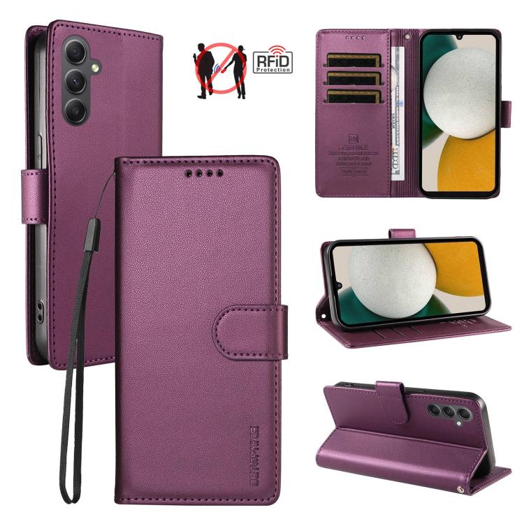 Custodia per telefono BETOPNICE in ecopelle vegana perlata con protezione RFID e cinturino., For Galaxy A14 4G / 5G, For Galaxy A34 5G, For Galaxy A54 5G