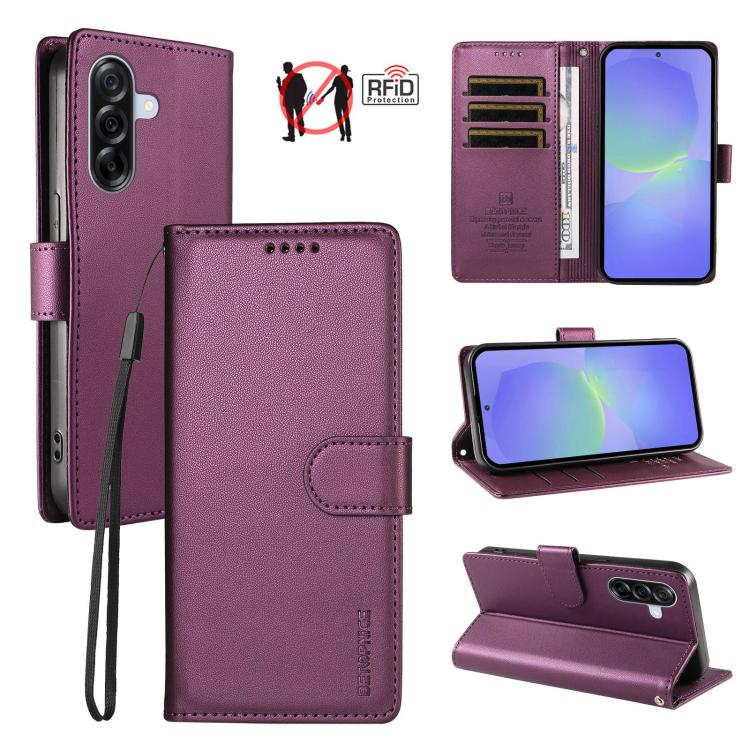 Custodia per telefono BETOPNICE in ecopelle vegana perlata con protezione RFID e cinturino., For Galaxy A57 5G, For Galaxy A37 5G / A36 5G, For Galaxy A27 5G, For Galaxy A16 / A26 5G / A17