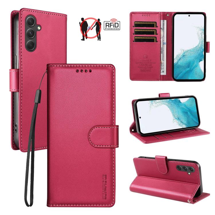 Custodia per telefono BETOPNICE in ecopelle vegana perlata con protezione RFID e cinturino., For Galaxy A14 4G / 5G, For Galaxy A34 5G, For Galaxy A54 5G