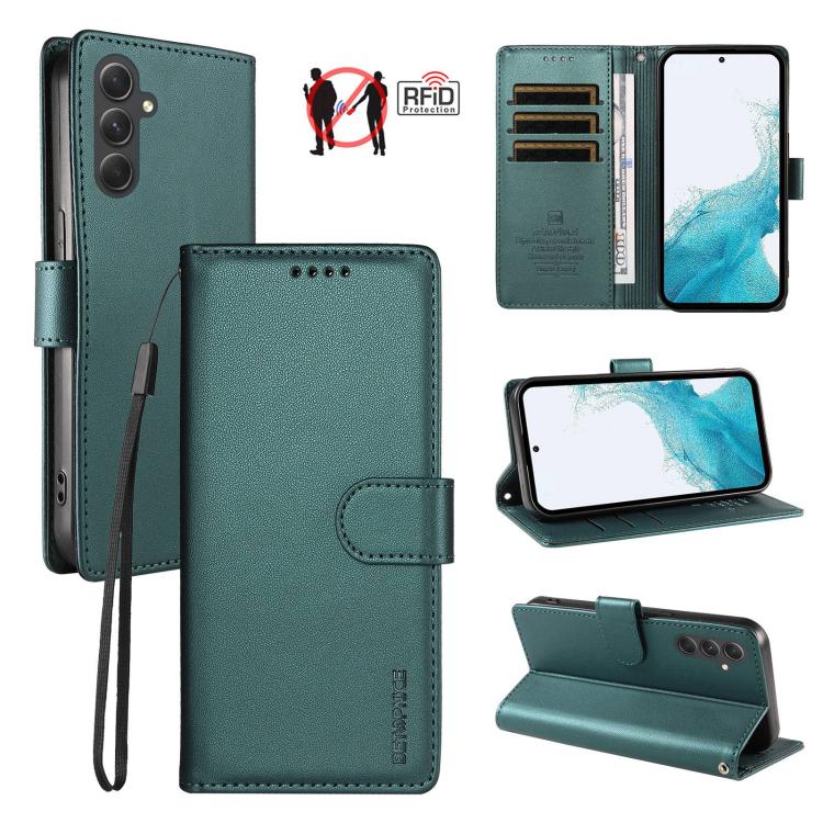 Custodia per telefono BETOPNICE in ecopelle vegana perlata con protezione RFID e cinturino., For Galaxy A14 4G / 5G, For Galaxy A34 5G, For Galaxy A54 5G