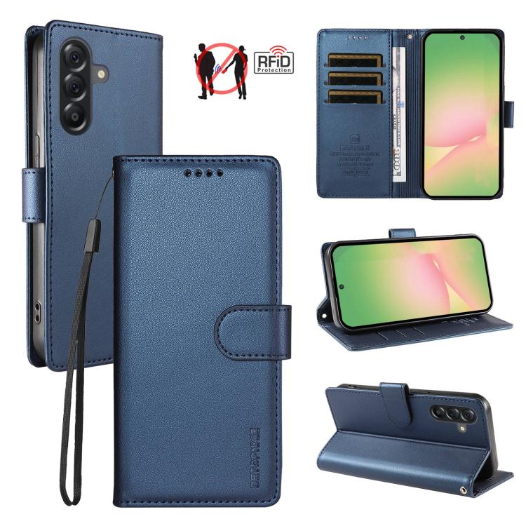 Custodia per telefono BETOPNICE in ecopelle vegana perlata con protezione RFID e cinturino., For Galaxy A06 / A07 / F06 / M06, For Galaxy A56 5G, For Galaxy A55 5G, For Galaxy A35 5G