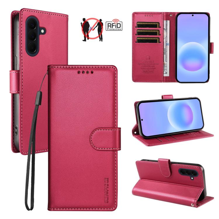 Custodia per telefono BETOPNICE in ecopelle vegana perlata con protezione RFID e cinturino., For Galaxy A57 5G, For Galaxy A37 5G / A36 5G, For Galaxy A27 5G, For Galaxy A16 / A26 5G / A17