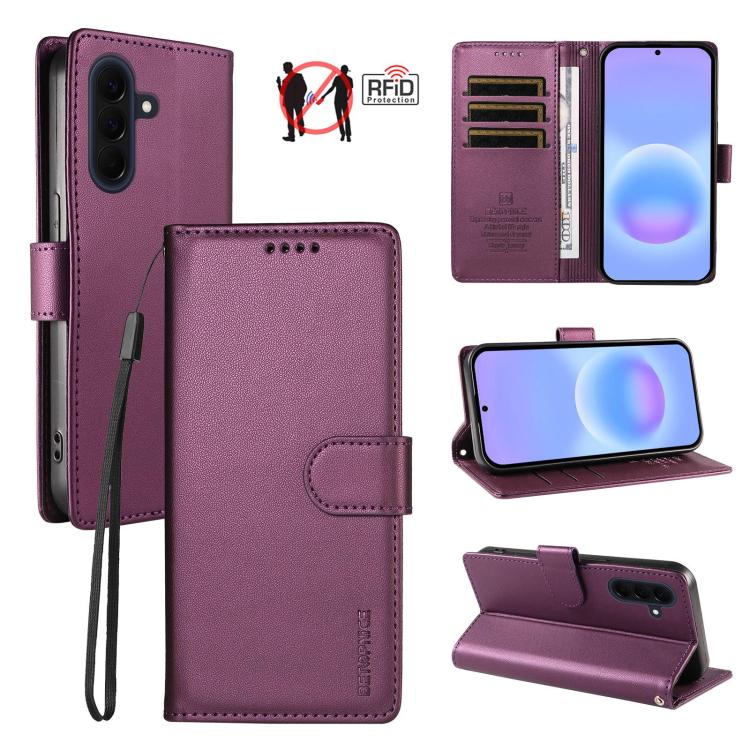 Custodia per telefono BETOPNICE in ecopelle vegana perlata con protezione RFID e cinturino., For Galaxy A57 5G, For Galaxy A37 5G / A36 5G, For Galaxy A27 5G, For Galaxy A16 / A26 5G / A17