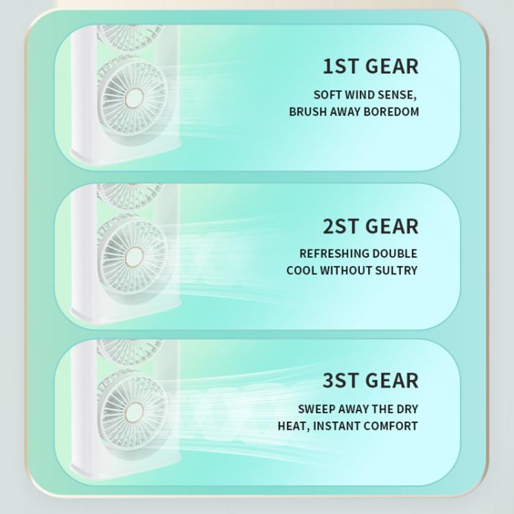 Ventilatore di raffreddamento a nebulizzazione SL617 con doppia testa umidificatrice.