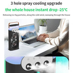 Ventilatore di raffreddamento a nebulizzazione SL617 con doppia testa umidificatrice.