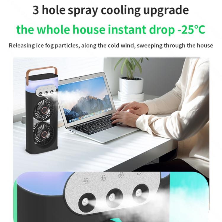 Ventilatore di raffreddamento a nebulizzazione SL617 con doppia testa umidificatrice.