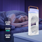 Ventilatore di raffreddamento a nebulizzazione SL617 con doppia testa umidificatrice.