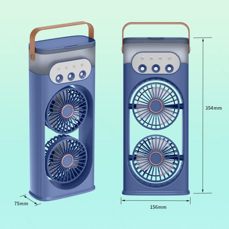 Ventilatore di raffreddamento a nebulizzazione SL617 con doppia testa umidificatrice.