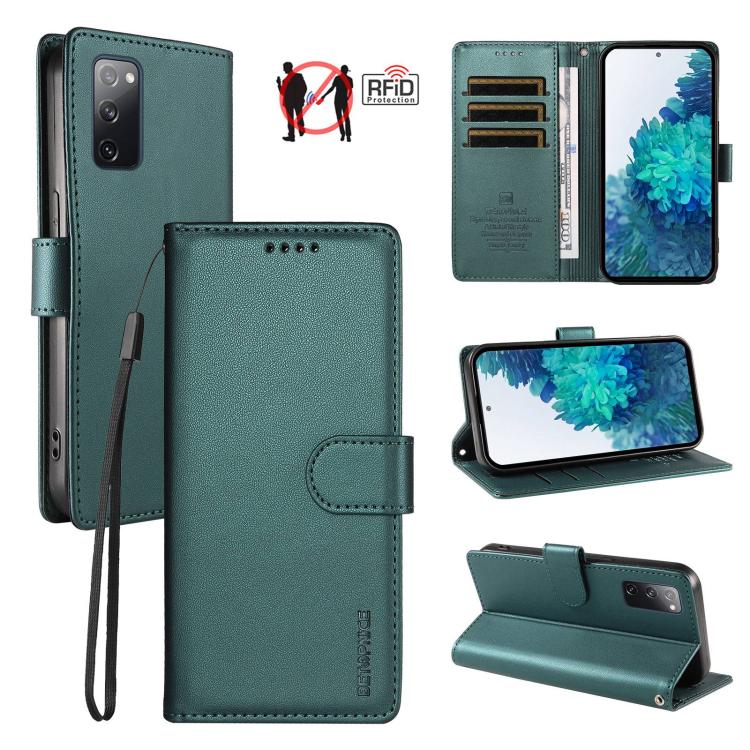 Custodia per telefono BETOPNICE in ecopelle vegana perlata con protezione RFID e cinturino., For Galaxy S20 FE / S20 FE 5G, For Galaxy S21 FE 5G