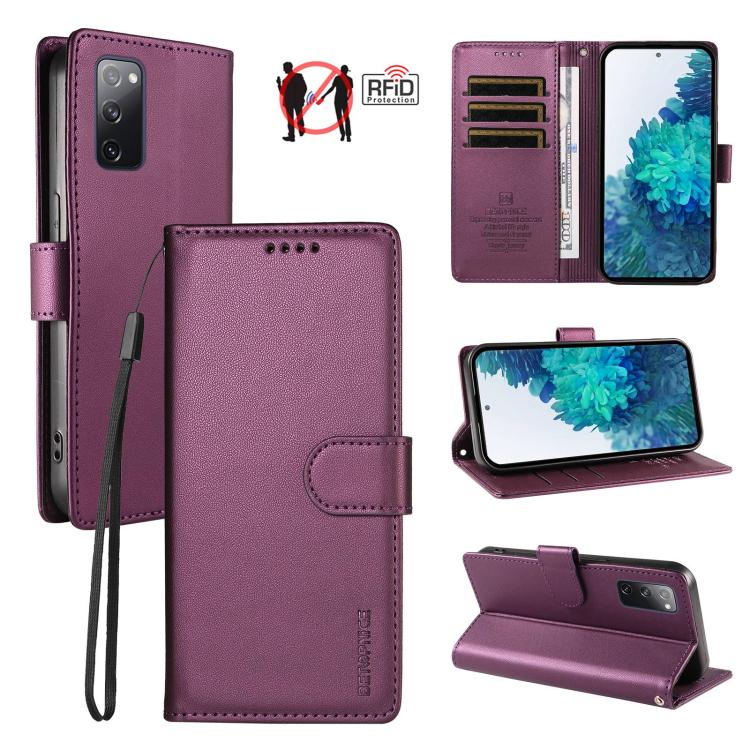 Custodia per telefono BETOPNICE in ecopelle vegana perlata con protezione RFID e cinturino., For Galaxy S20 FE / S20 FE 5G, For Galaxy S21 FE 5G