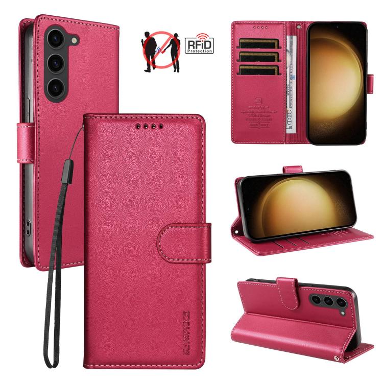 Custodia per telefono BETOPNICE in ecopelle vegana perlata con protezione RFID e cinturino., For Galaxy S23 FE 5G, For Galaxy S23 Ultra 5G, For Galaxy S23+ 5G, For Galaxy S23 5G