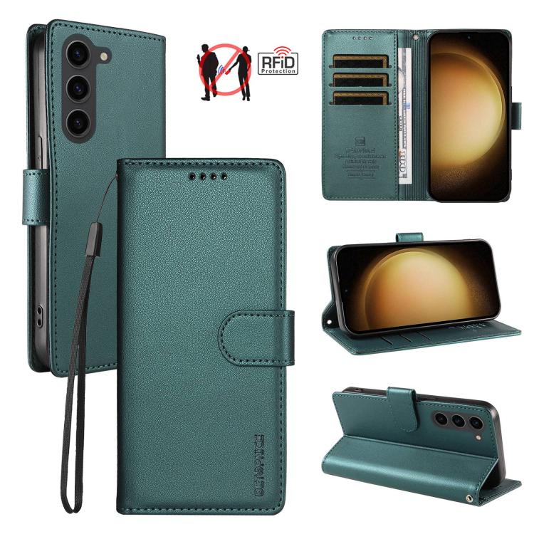 Custodia per telefono BETOPNICE in ecopelle vegana perlata con protezione RFID e cinturino., For Galaxy S23 FE 5G, For Galaxy S23 Ultra 5G, For Galaxy S23+ 5G, For Galaxy S23 5G