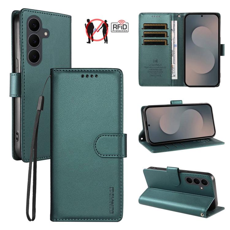Custodia per telefono BETOPNICE in ecopelle vegana perlata con protezione RFID e cinturino., For Galaxy S25+ / S24+ 5G, For Galaxy S25 Ultra 5G, For Galaxy S24 FE 5G, For Galaxy S24 Ultra 5G