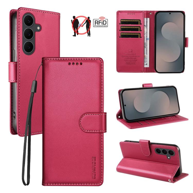 Custodia per telefono BETOPNICE in ecopelle vegana perlata con protezione RFID e cinturino., For Galaxy S26 5G, For Galaxy S25 FE 5G, For Galaxy S25 Edge 5G, For Galaxy S25 / S24 5G