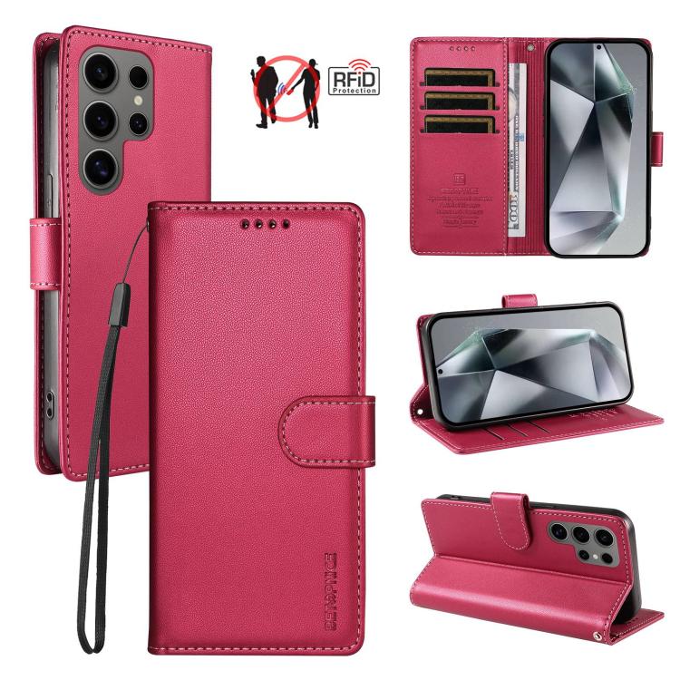 Custodia per telefono BETOPNICE in ecopelle vegana perlata con protezione RFID e cinturino., For Galaxy S25+ / S24+ 5G, For Galaxy S25 Ultra 5G, For Galaxy S24 FE 5G, For Galaxy S24 Ultra 5G