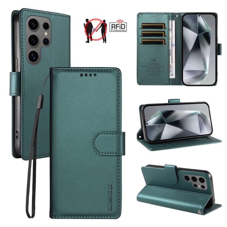 Custodia per telefono BETOPNICE in ecopelle vegana perlata con protezione RFID e cinturino., For Galaxy S25+ / S24+ 5G, For Galaxy S25 Ultra 5G, For Galaxy S24 FE 5G, For Galaxy S24 Ultra 5G