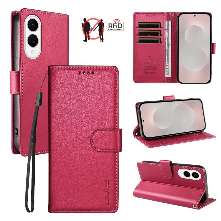 Custodia per telefono BETOPNICE in ecopelle vegana perlata con protezione RFID e cinturino., For Galaxy S26 5G, For Galaxy S25 FE 5G, For Galaxy S25 Edge 5G, For Galaxy S25 / S24 5G