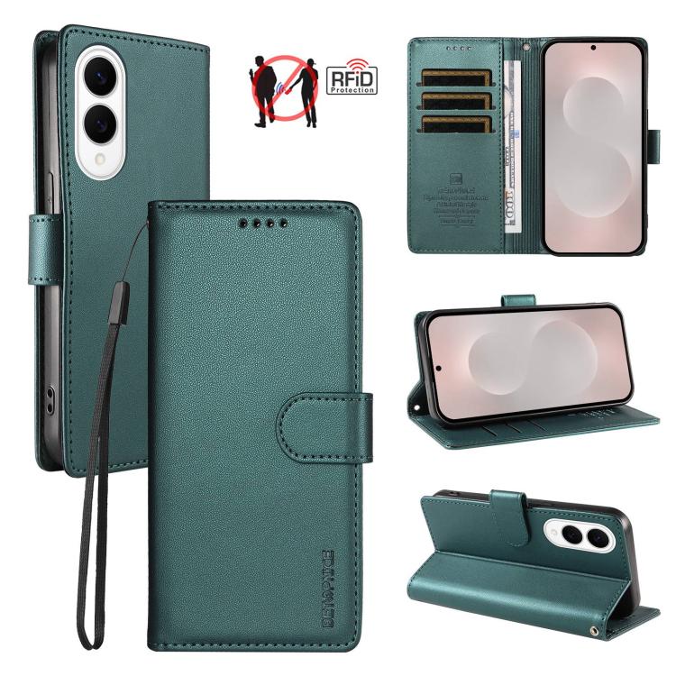 Custodia per telefono BETOPNICE in ecopelle vegana perlata con protezione RFID e cinturino., For Galaxy S26 5G, For Galaxy S25 FE 5G, For Galaxy S25 Edge 5G, For Galaxy S25 / S24 5G