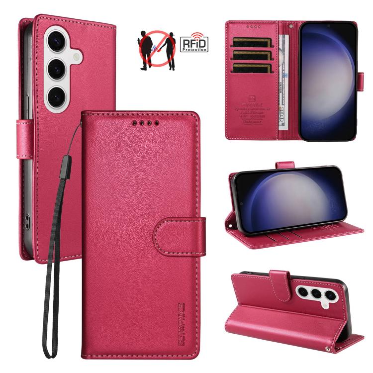 Custodia per telefono BETOPNICE in ecopelle vegana perlata con protezione RFID e cinturino., For Galaxy S25+ / S24+ 5G, For Galaxy S25 Ultra 5G, For Galaxy S24 FE 5G, For Galaxy S24 Ultra 5G