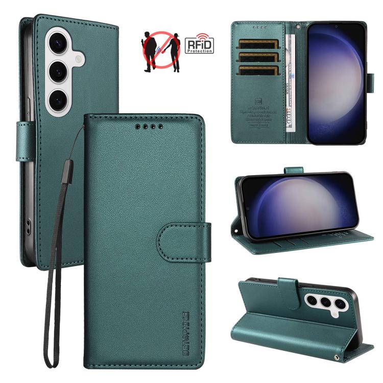 Custodia per telefono BETOPNICE in ecopelle vegana perlata con protezione RFID e cinturino., For Galaxy S25+ / S24+ 5G, For Galaxy S25 Ultra 5G, For Galaxy S24 FE 5G, For Galaxy S24 Ultra 5G