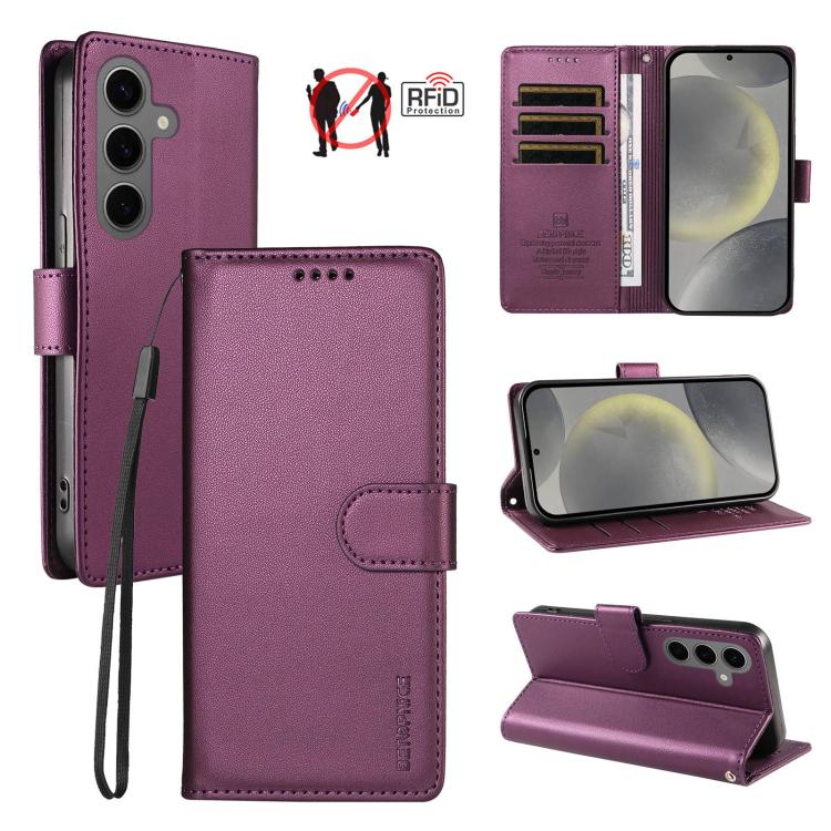 Custodia per telefono BETOPNICE in ecopelle vegana perlata con protezione RFID e cinturino., For Galaxy S26 5G, For Galaxy S25 FE 5G, For Galaxy S25 Edge 5G, For Galaxy S25 / S24 5G