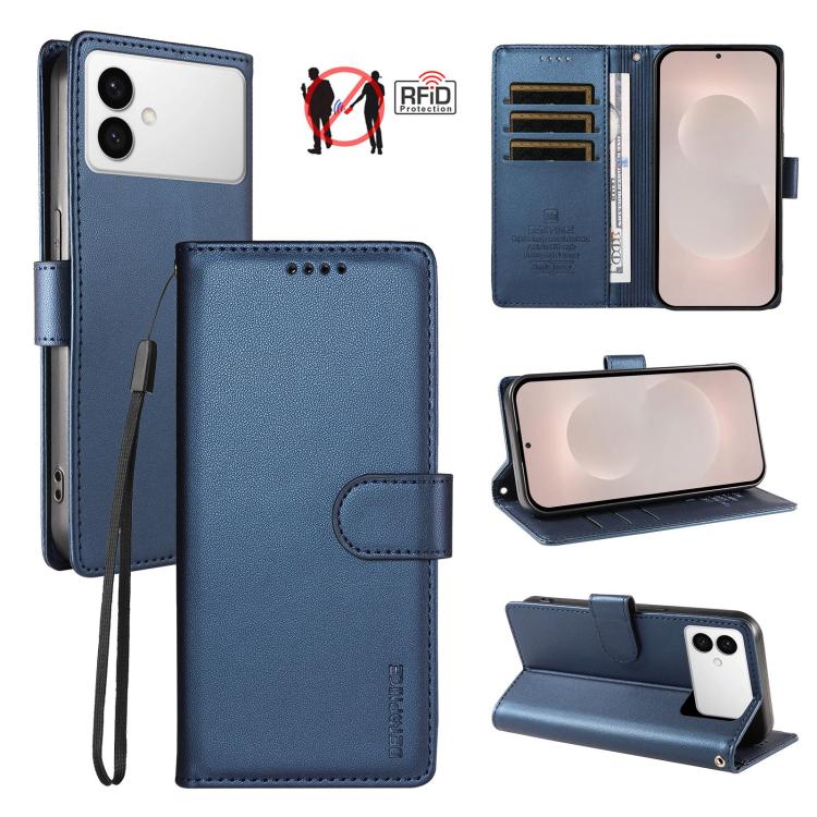 Custodia per telefono BETOPNICE in ecopelle vegana perlata con protezione RFID e cinturino., For Galaxy S26 FE 5G, For Galaxy S26+ 5G, For Galaxy S26 Edge 5G, For Galaxy S26 Ultra 5G