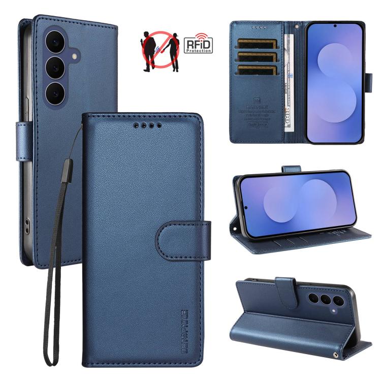 Custodia per telefono BETOPNICE in ecopelle vegana perlata con protezione RFID e cinturino., For Galaxy S26 FE 5G, For Galaxy S26+ 5G, For Galaxy S26 Edge 5G, For Galaxy S26 Ultra 5G
