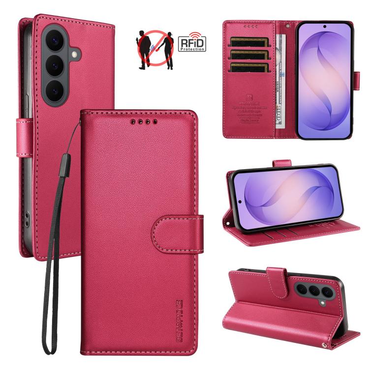 Custodia per telefono BETOPNICE in ecopelle vegana perlata con protezione RFID e cinturino., For Galaxy S26 5G, For Galaxy S25 FE 5G, For Galaxy S25 Edge 5G, For Galaxy S25 / S24 5G