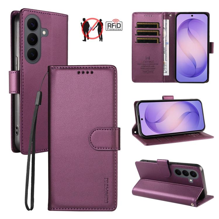 Custodia per telefono BETOPNICE in ecopelle vegana perlata con protezione RFID e cinturino., For Galaxy S26 5G, For Galaxy S25 FE 5G, For Galaxy S25 Edge 5G, For Galaxy S25 / S24 5G