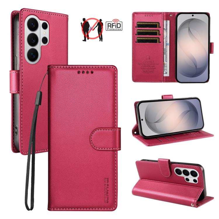 Custodia per telefono BETOPNICE in ecopelle vegana perlata con protezione RFID e cinturino., For Galaxy S26 FE 5G, For Galaxy S26+ 5G, For Galaxy S26 Edge 5G, For Galaxy S26 Ultra 5G