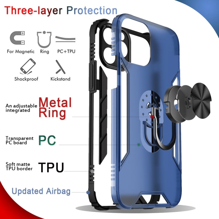 Custodia TPU opaca con anello per iPhone 11 Pro