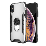 PC satinato magnetico + custodia antiurto in TPU opaco con supporto per anello, For iPhone XS Max