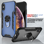 Custodia antiurto in TPU opaco con anello per iPhone XS Max
