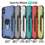 Custodia antiurto in TPU opaco con anello per iPhone XS Max
