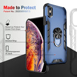 Custodia antiurto in TPU opaco con anello per iPhone XS Max
