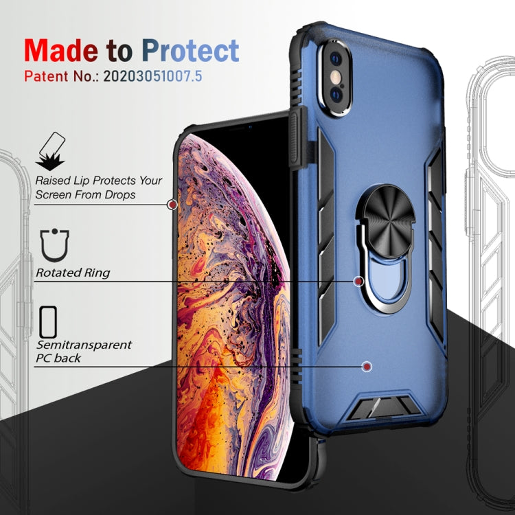 Custodia antiurto in TPU opaco con anello per iPhone XS Max