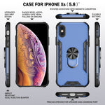 Custodia antiurto in TPU opaco con anello per iPhone XS Max
