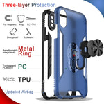 Custodia antiurto in TPU opaco con anello per iPhone XS Max