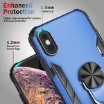 Custodia antiurto in TPU opaco con anello per iPhone XS Max