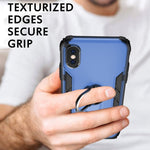 Custodia antiurto in TPU opaco con anello per iPhone XS Max