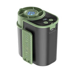 Ventilatore portatile da esterno DF-95 con display digitale a LED e clip da cintura.
