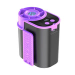 Ventilatore portatile da esterno DF-95 con display digitale a LED e clip da cintura.