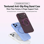 Custodia magnetica per telefono con supporto, antiscivolo e antiurto, con superficie testurizzata., For iPhone 18 Pro, For iPhone 18 Pro Max, For iPhone 17 Pro Max, For iPhone 17 Pro